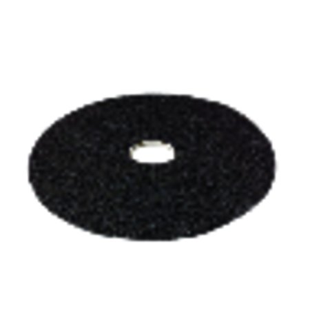 3M 17 in. D Non-Woven Natural/Polyester Fiber Floor Polishing Pad Black 7300-17